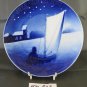 Plate Porcelain Denmark Bucka & Nissen B&w Vintage Jule Aften 1907 R117