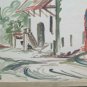 Old Painting Watercolour View Countryside French Home Cascina Vessy BM53.2