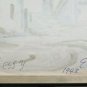 Old Painting Watercolour View Countryside French Home Cascina Vessy BM53.2