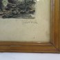 Engraving Antique Renzo Cordiviola St Tomaso Genova Old with Frame Wood G35
