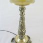 Large Table Lamp Vintage Brass Abat Jour Hand Made by Hand Ch