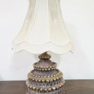 Table Lamp Lampshade Antique Wooden Golden Gold & Lacquered '800