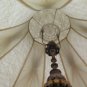 Table Lamp Lampshade Antique Wooden Golden Gold & Lacquered '800