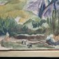 Antique Painting To Acuerello View Convent Medieval Signed Dated BM53.3
