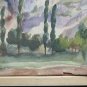 Antique Painting To Acuerello View Convent Medieval Signed Dated BM53.3