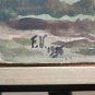 Antique Painting To Acuerello View Convent Medieval Signed Dated BM53.3