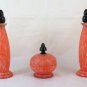 Two Bottles & Sugar Bowl Anitche Glass Opal Art Nouveau 900 BM17