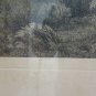 Engraving Antique landscape Denmark Windmill Signed Axel Holm Vintage Print R103
