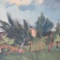 Painting Antique Period 900 Author Pancaldi landscape Countryside p17