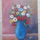 Antique Painting Floral Style Impressionist Painting oil On Board Blossom V