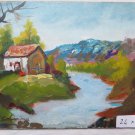 Small Painting To oil On Board Signed Schirripa landscape Di Montagna M