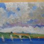 Qadro Vntage To oil Small Size Navy Sea Sketch Spain '900 MD2