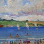 Qadro Vntage To oil Small Size Navy Sea Sketch Spain '900 MD2