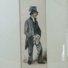 Engraving Antique Character IN Costume A.Monnier XIX Century Incision BM39