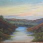 Painting oil On Linen Signed landscape Vejle Denmark Painting R93