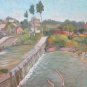 Painting oil On Linen Signed Pancaldi landscape Countryside Emilia Romagna P22