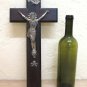 Crucifix Old Beginning '900 Wood And Metal Christ Cross Art Religious GR14
