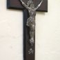 Crucifix Old Beginning '900 Wood And Metal Christ Cross Art Religious GR14