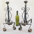 Andirons For Fireplace Antique Wrought Iron Beginning 900 Couple Firedogs