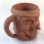Old Mug IN Terracotta Vintage Portrait Man With Cigar Terra Cotta BM17