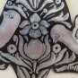 Antique Medal Decorative Hand Painted With Shapes Of Birds & Blossom CH13 45