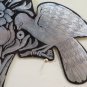 Antique Medal Decorative Hand Painted With Shapes Of Birds & Blossom CH13 45