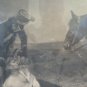 Old Lithography Napoleon Et The Blessè engraving Antique BM52