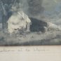 Old Lithography Napoleon Et The Blessè engraving Antique BM52