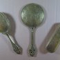 Antique Set For Bathroom End Ottocento Mirror & Brushes IN Metal Chiseled R1