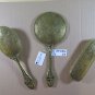 Antique Set For Bathroom End Ottocento Mirror & Brushes IN Metal Chiseled R1