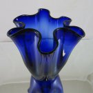 Vase A Collar Of Glass Vintage Colour Blue Design 1960's Settanta R54