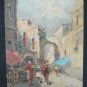 Painting oil On Board Signed Scene of Life Daily To Market Signed X9