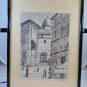 Genova Centrepiece Historic Painting Vintage Watercolour On Basket View G38