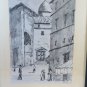 Genova Centrepiece Historic Painting Vintage Watercolour On Basket View G38