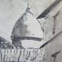 Genova Centrepiece Historic Painting Vintage Watercolour On Basket View G38