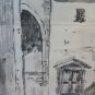 Genova Centrepiece Historic Painting Vintage Watercolour On Basket View G38