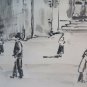 Genova Centrepiece Historic Painting Vintage Watercolour On Basket View G38