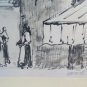 Genova Centrepiece Historic Painting Vintage Watercolour On Basket View G38