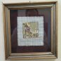 13x13 13/16in Frame Small Size Wooden Golden Vintage Papyrus Egypt X12