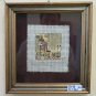 13x13 13/16in Frame Small Size Wooden Golden Vintage Papyrus Egypt X12