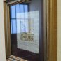13x13 13/16in Frame Small Size Wooden Golden Vintage Papyrus Egypt X12