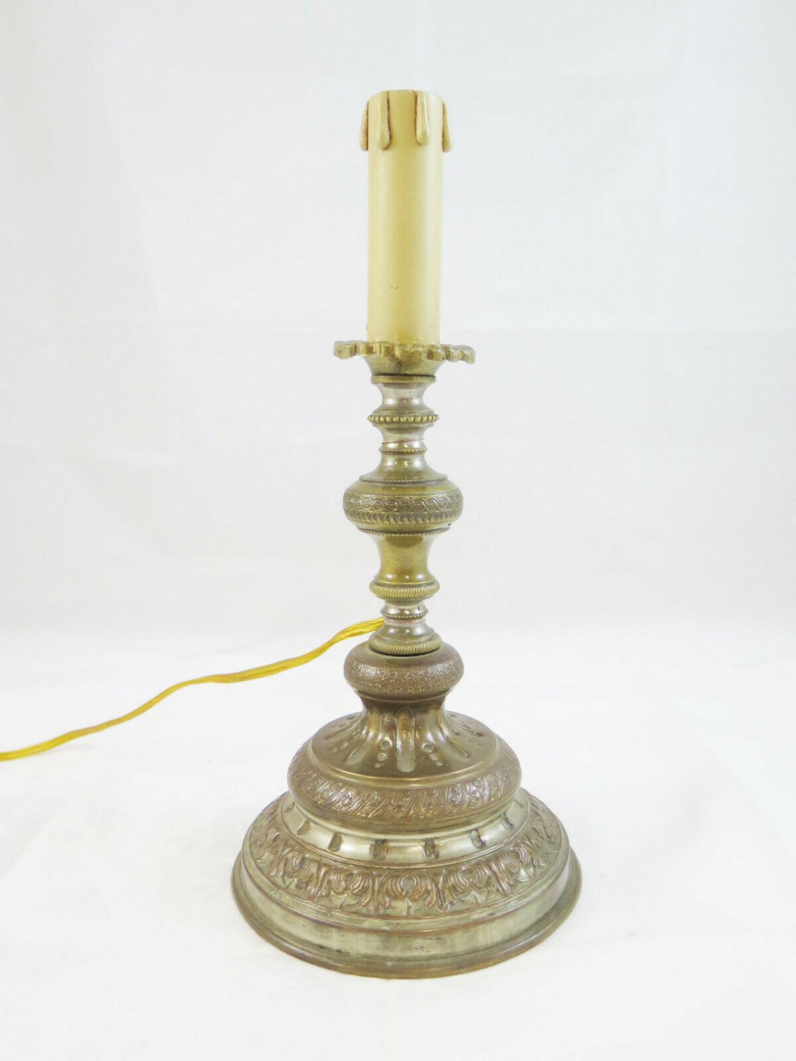 Table Lamp Desk Antique IN Metal Handcrafted A Embossed First 31.7oz10