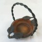 Ashtray Antique Art Nouveau Glass Opal And Wrought Iron Liberty BM35