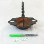 Ashtray Antique Art Nouveau Glass Opal And Wrought Iron Liberty BM35