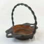 Ashtray Antique Art Nouveau Glass Opal And Wrought Iron Liberty BM35