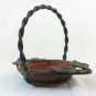 Ashtray Antique Art Nouveau Glass Opal And Wrought Iron Liberty BM35