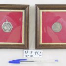 5 1/8x5 1/8in Two Frames Of Wood Square Ancient Beginning '900 Medals Free PS2