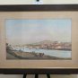 Old engraving With View Of Torino Gran Motherboard Superga River Po BM52