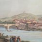 Old engraving With View Of Torino Gran Motherboard Superga River Po BM52
