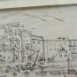 Alfredo Levo 1921-2013 landscape Liguria Sea Marina View Drawing Signed BM51